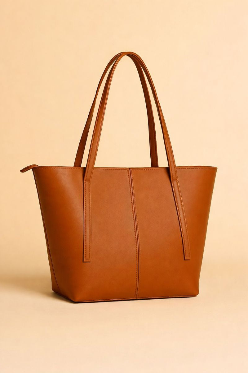 Premium Women’s Leather Plain Shoulder Bag – Simple, Chic & Durable