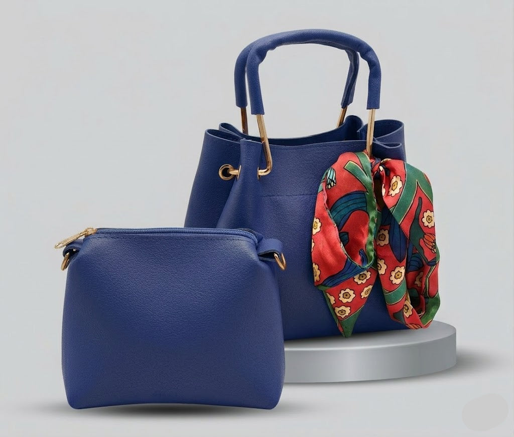 2 Piece Women’s PU Leather Shoulder Bag Set