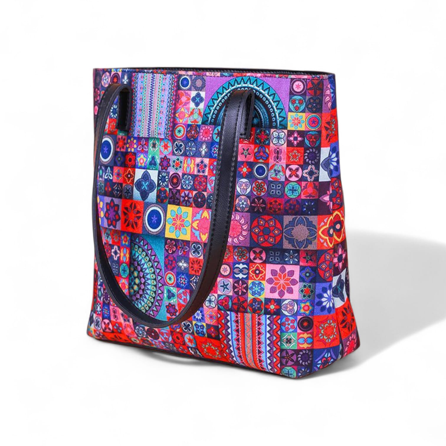 Women’s Printed PU Leather Shoulder Bag Blue