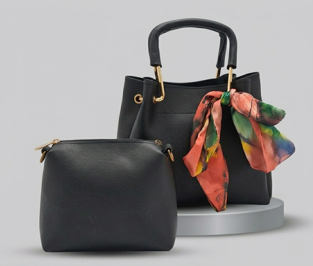 2 Piece Women’s PU Leather Shoulder Bag Set