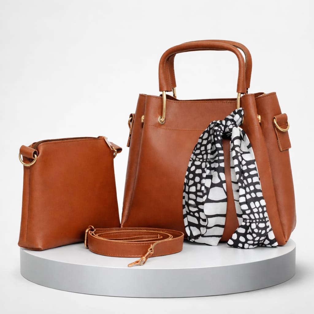 PU Leather 2-Piece Women's Bag Set