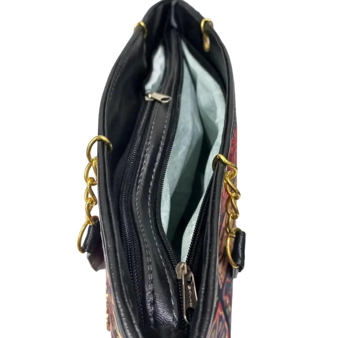 Multicolor Printed Canvas Hand Bag for Women – Stylish Casual Tote for Daily Use